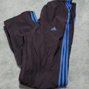 Adidas black blue pants sz small